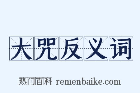 大咒反义词是什么意思的图片